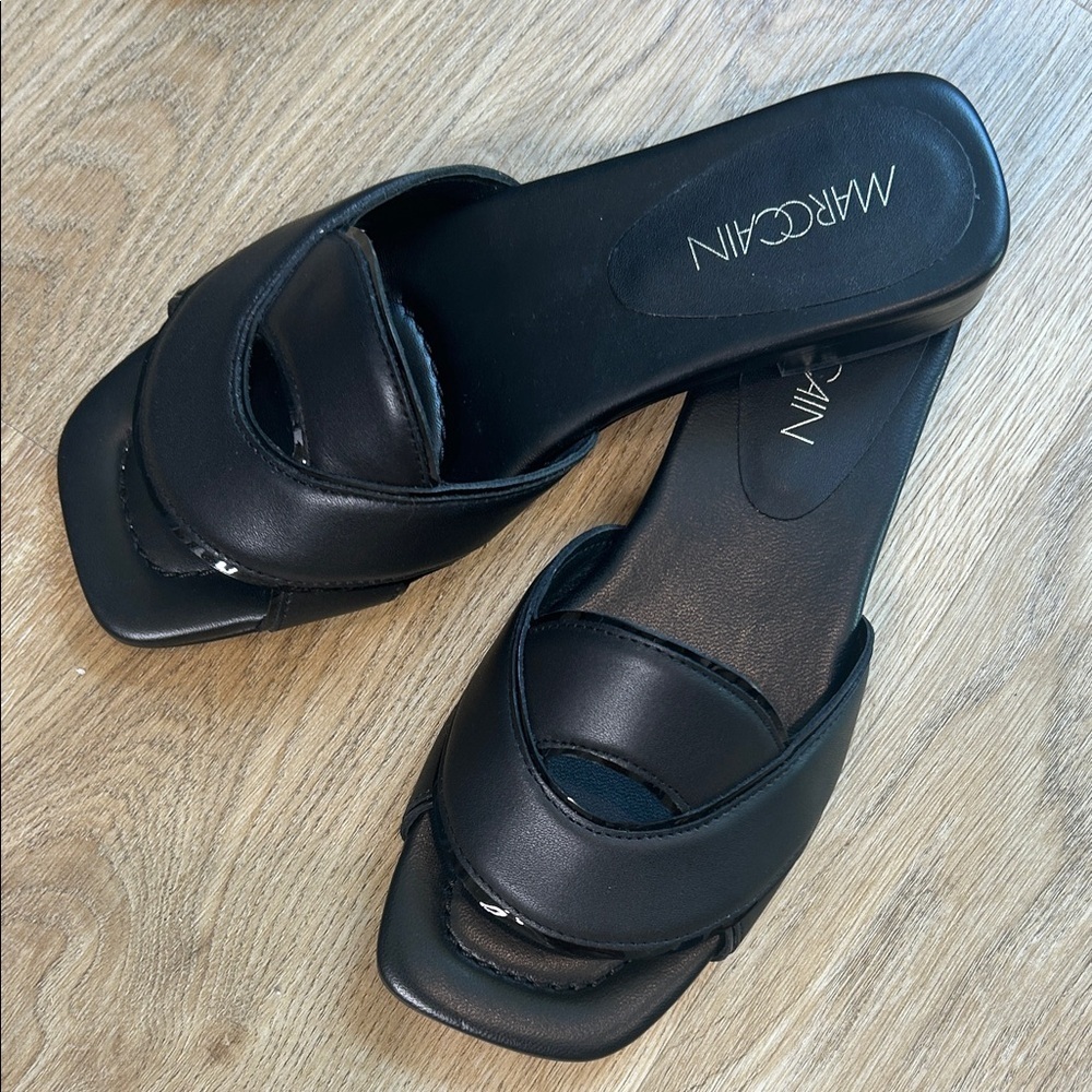 Marc Cain Black Leather Mules size 6.5